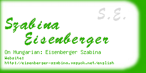 szabina eisenberger business card